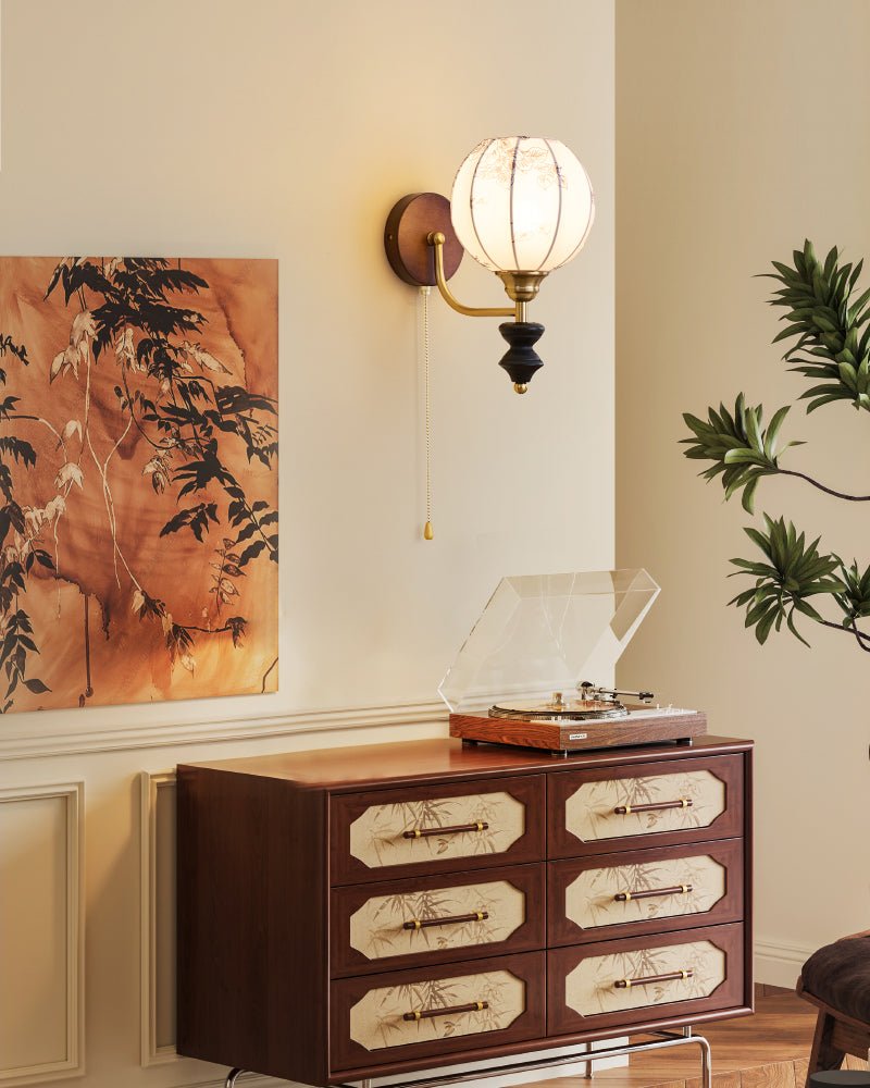 Eshae Aplique de pared Tela Madera Premium Nórdico Arte