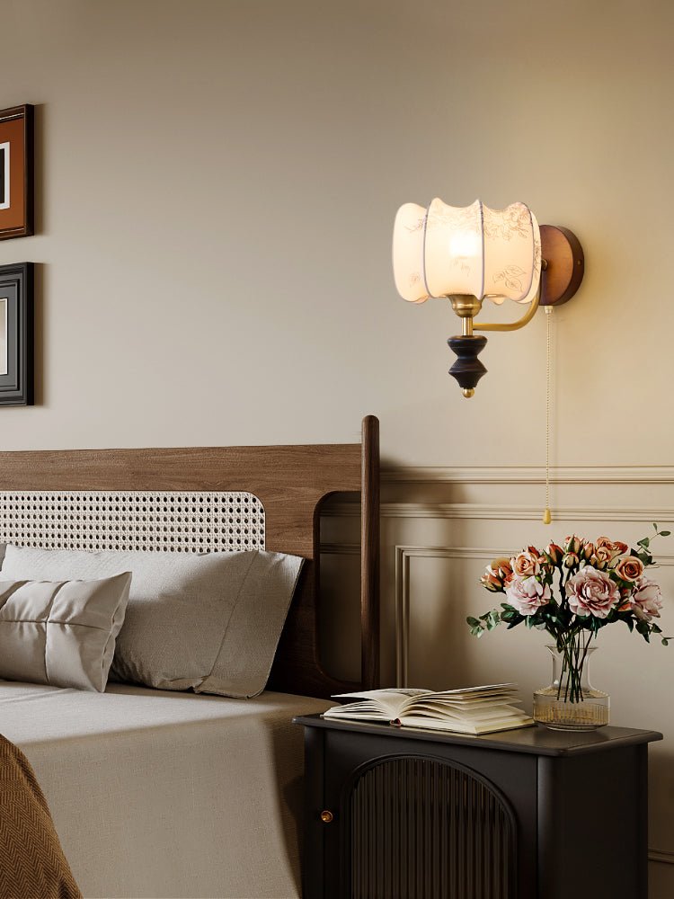 Eshae Aplique de pared Tela Madera Premium Nórdico Arte
