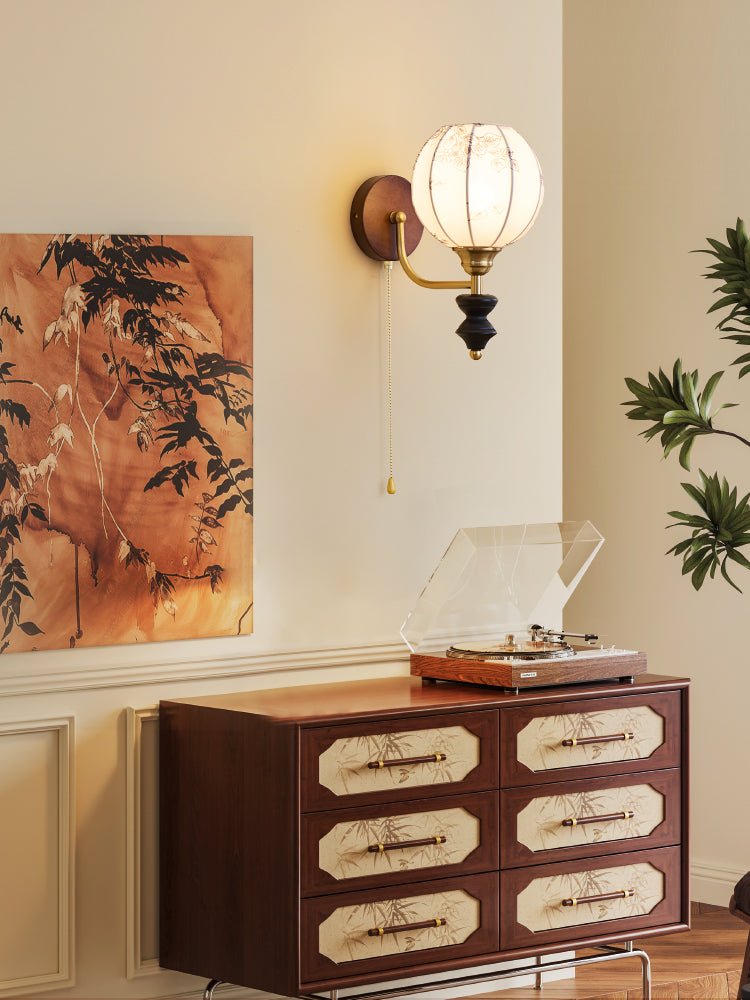 Eshae Aplique de pared Tela Madera Premium Nórdico Arte
