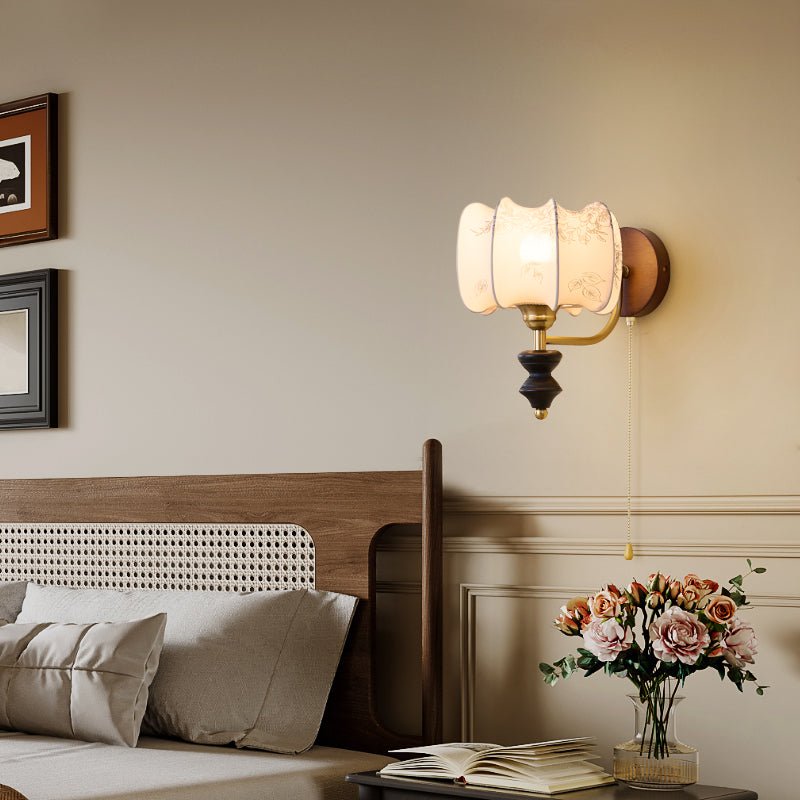 Eshae Aplique de pared Tela Madera Premium Nórdico Arte