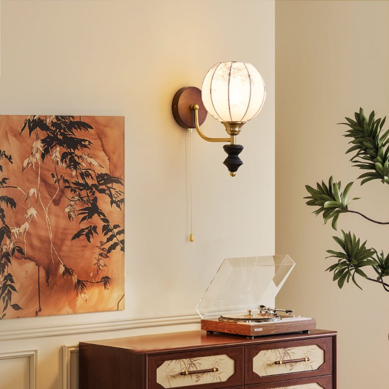 Eshae Aplique de pared Tela Madera Premium Nórdico Arte