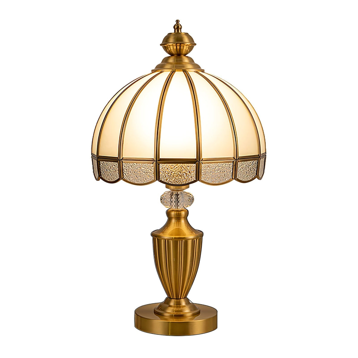Opaline lámpara de mesa de vidrio clásica