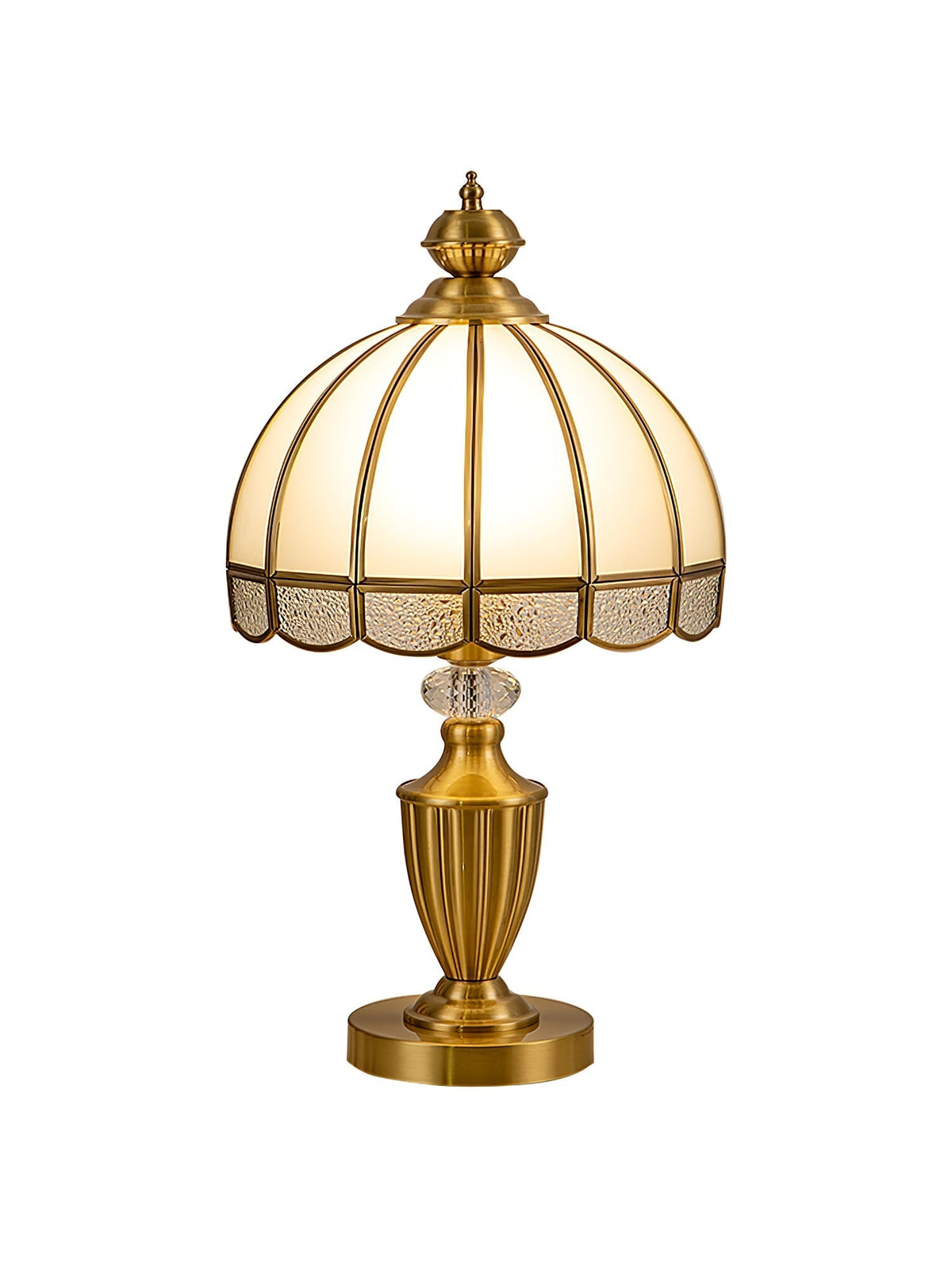 Opaline lámpara de mesa de vidrio clásica