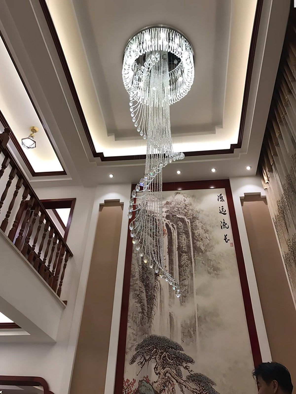 Evlaeia lámpara de araña postmoderna clásica de lujo en cristal