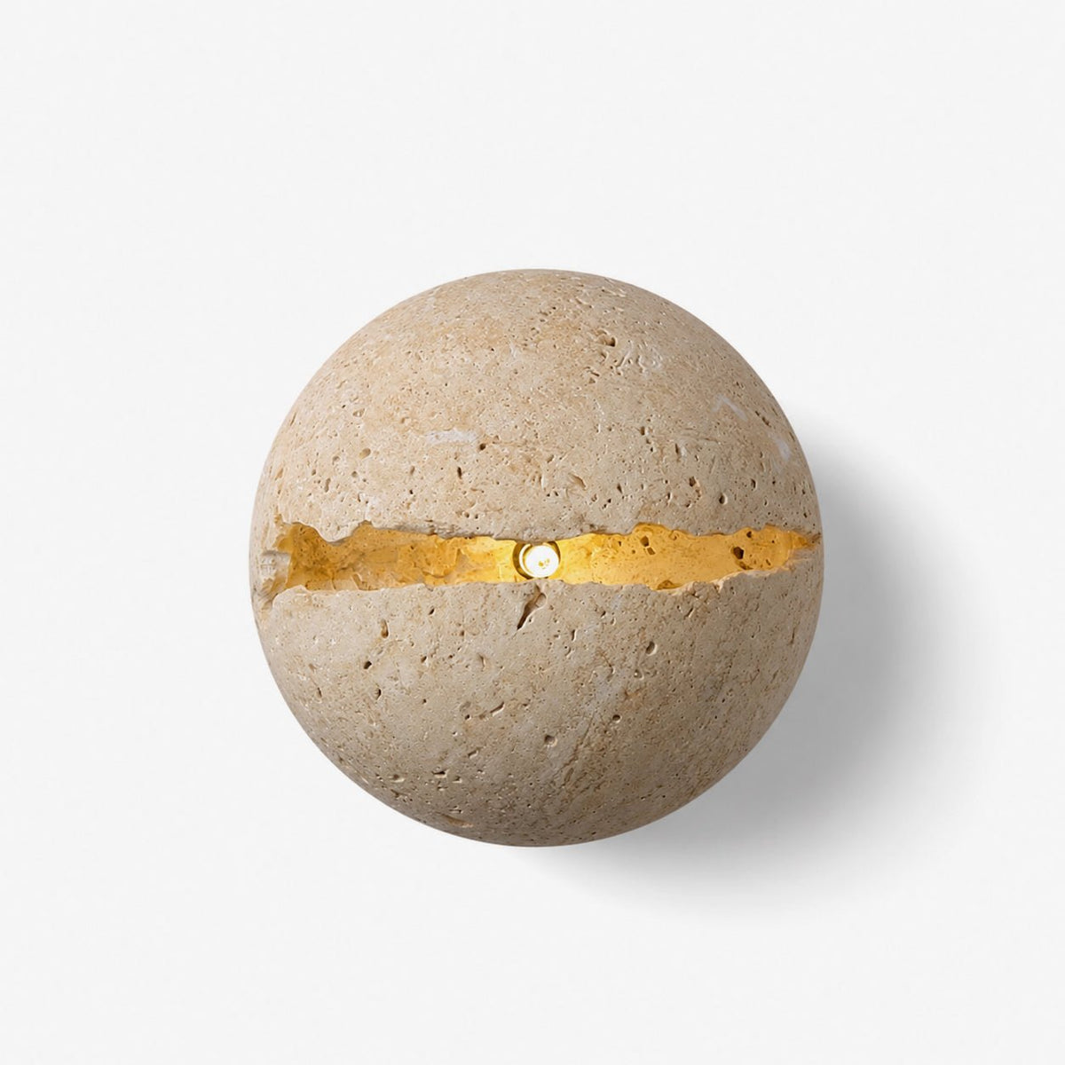 Caelora aplique de pared Globo travertino
