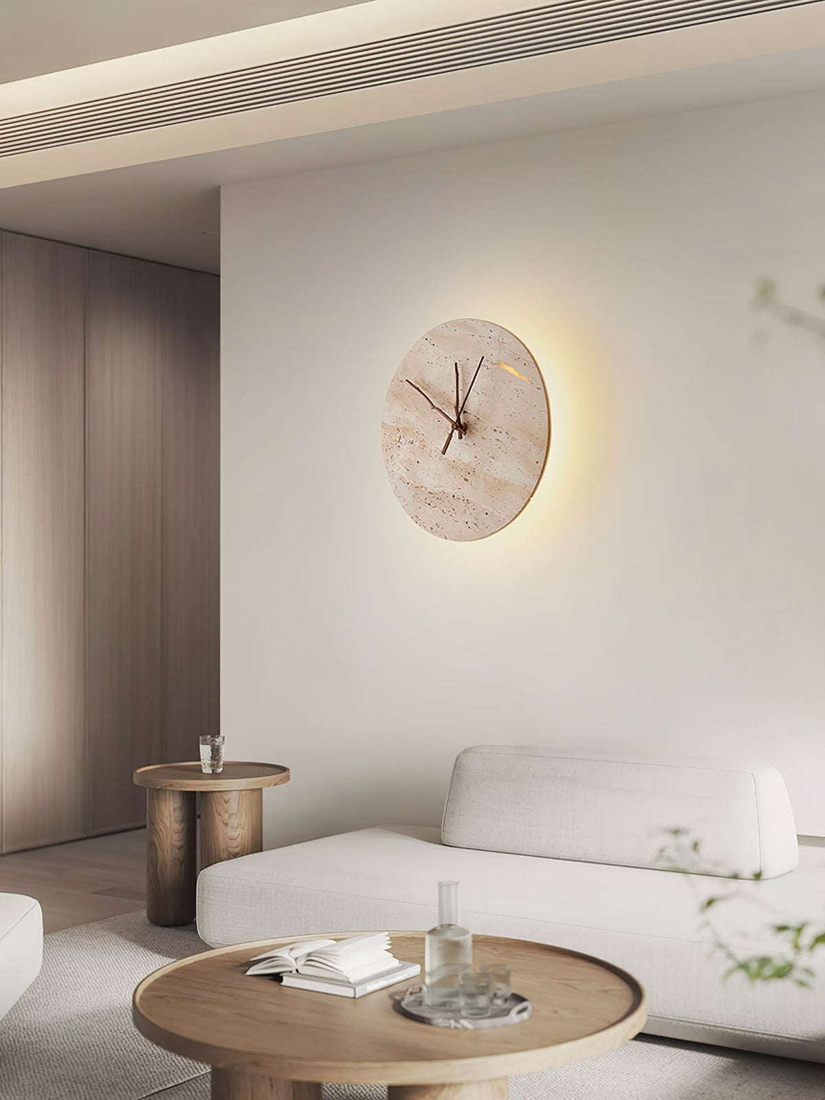 Nororielle aplique de pared minimalista en travertino