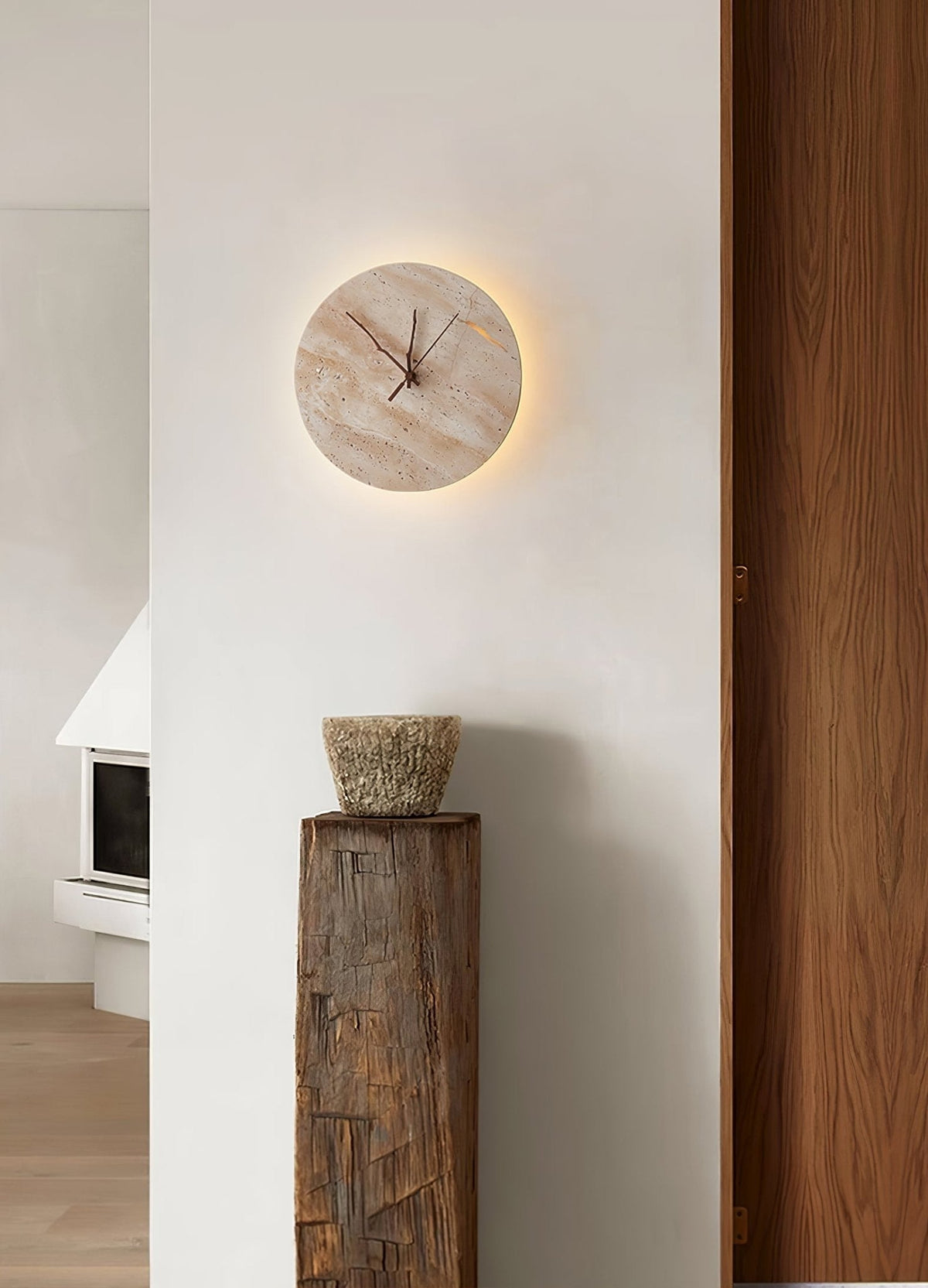 Nororielle aplique de pared minimalista en travertino