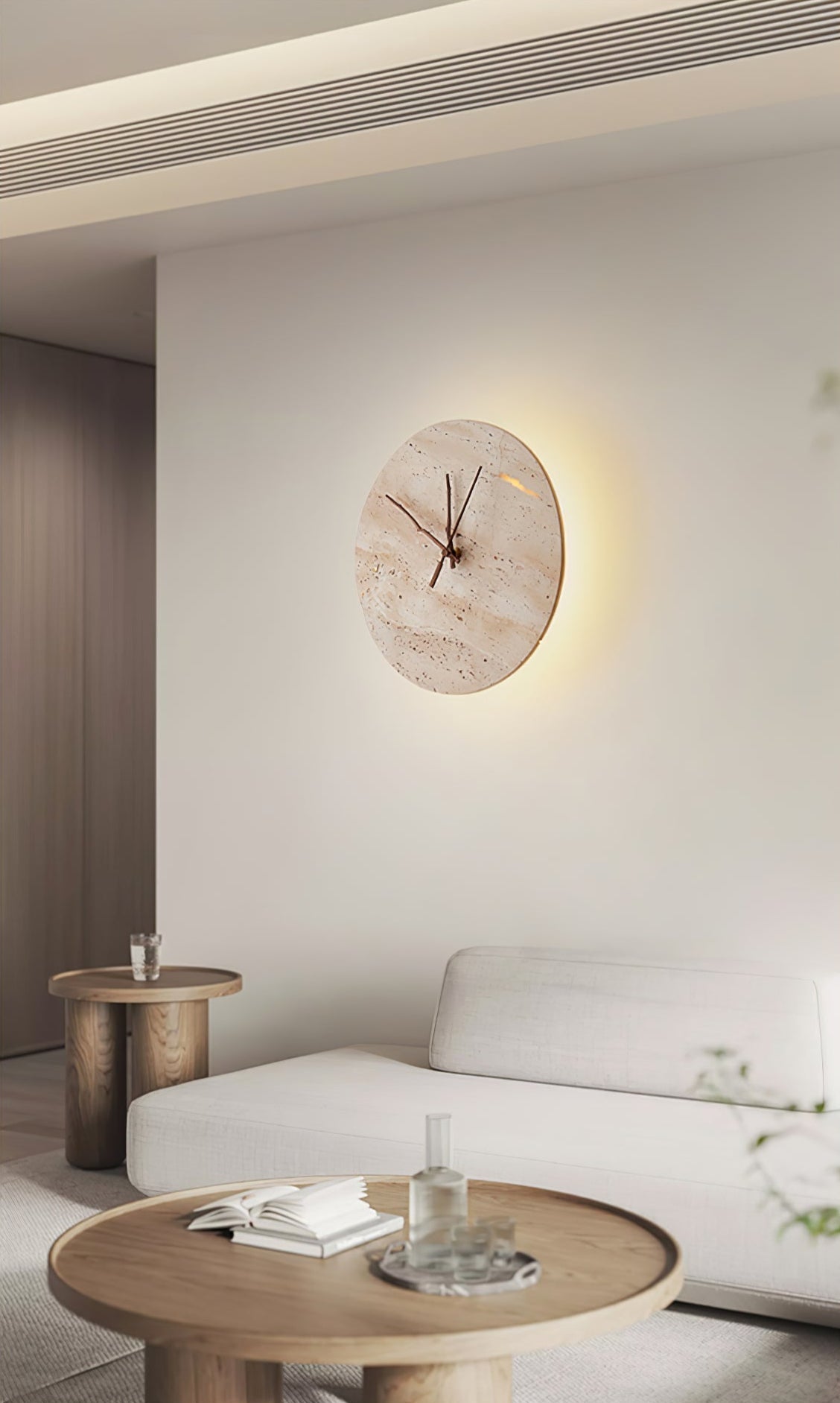 Nororielle aplique de pared minimalista en travertino