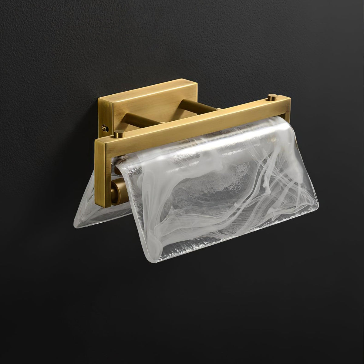 Dir aplique de pared nórdico de vidrio esmerilado en latón Art nube Fog