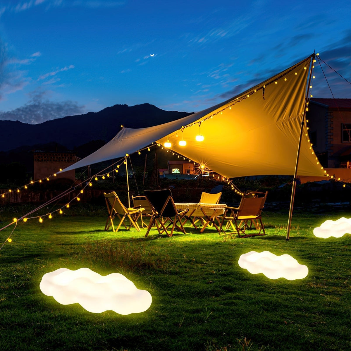 Ulphaion elegancia nube luminaria exterior de pie
