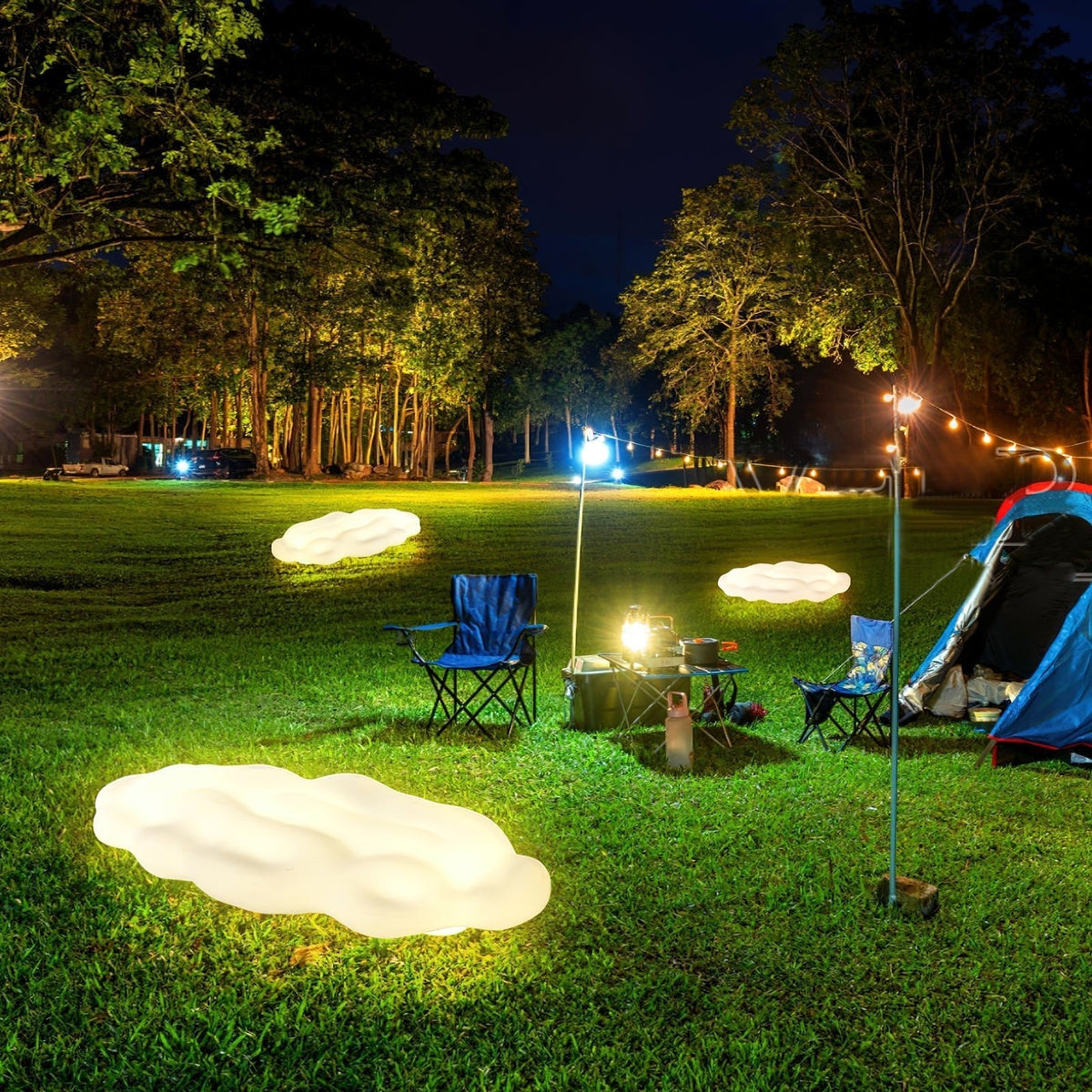 Ulphaion elegancia nube luminaria exterior de pie