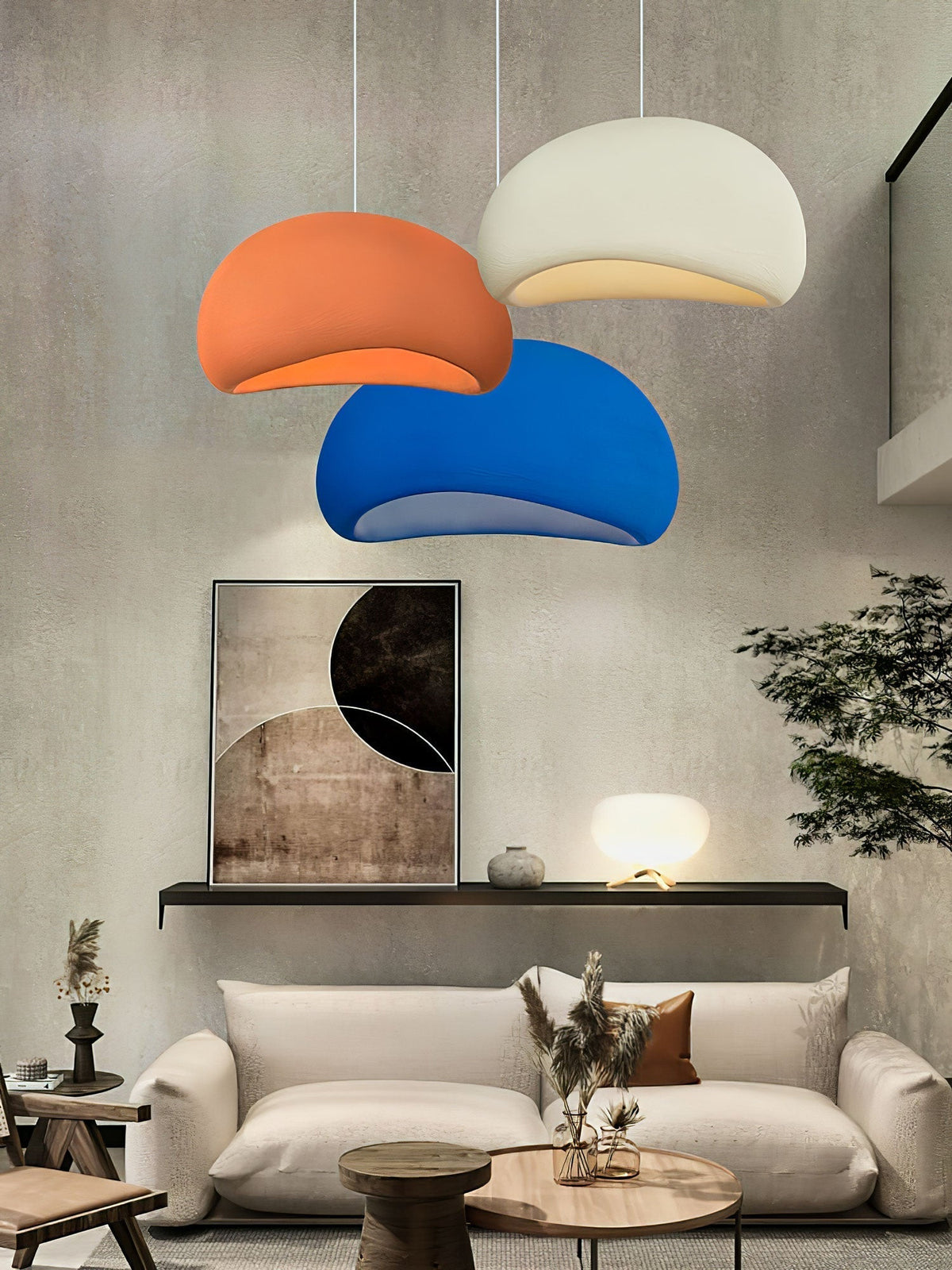 Selineria lámpara colgante nube Swag Wabi-Sabi