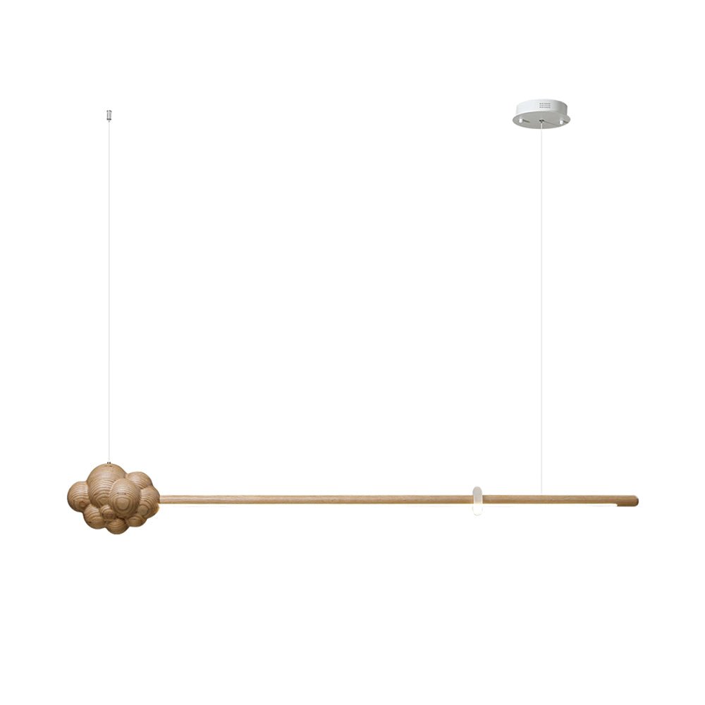 Sylisia lámpara colgante de madera estilo minimalista con palo en forma de nube