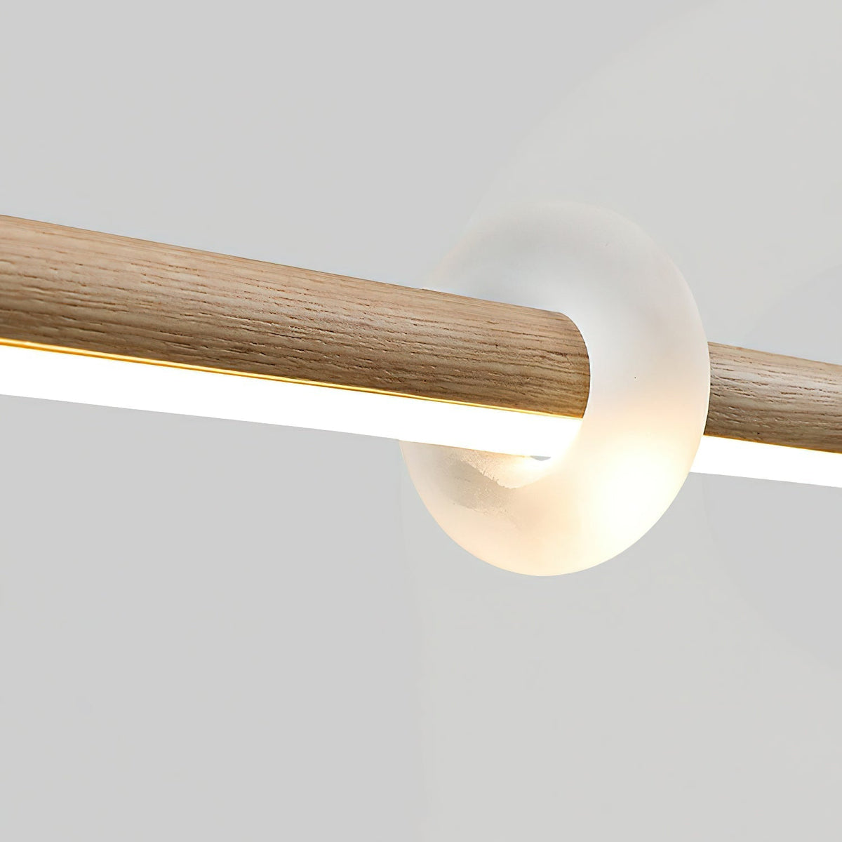 Sylisia lámpara colgante de madera estilo minimalista con palo en forma de nube