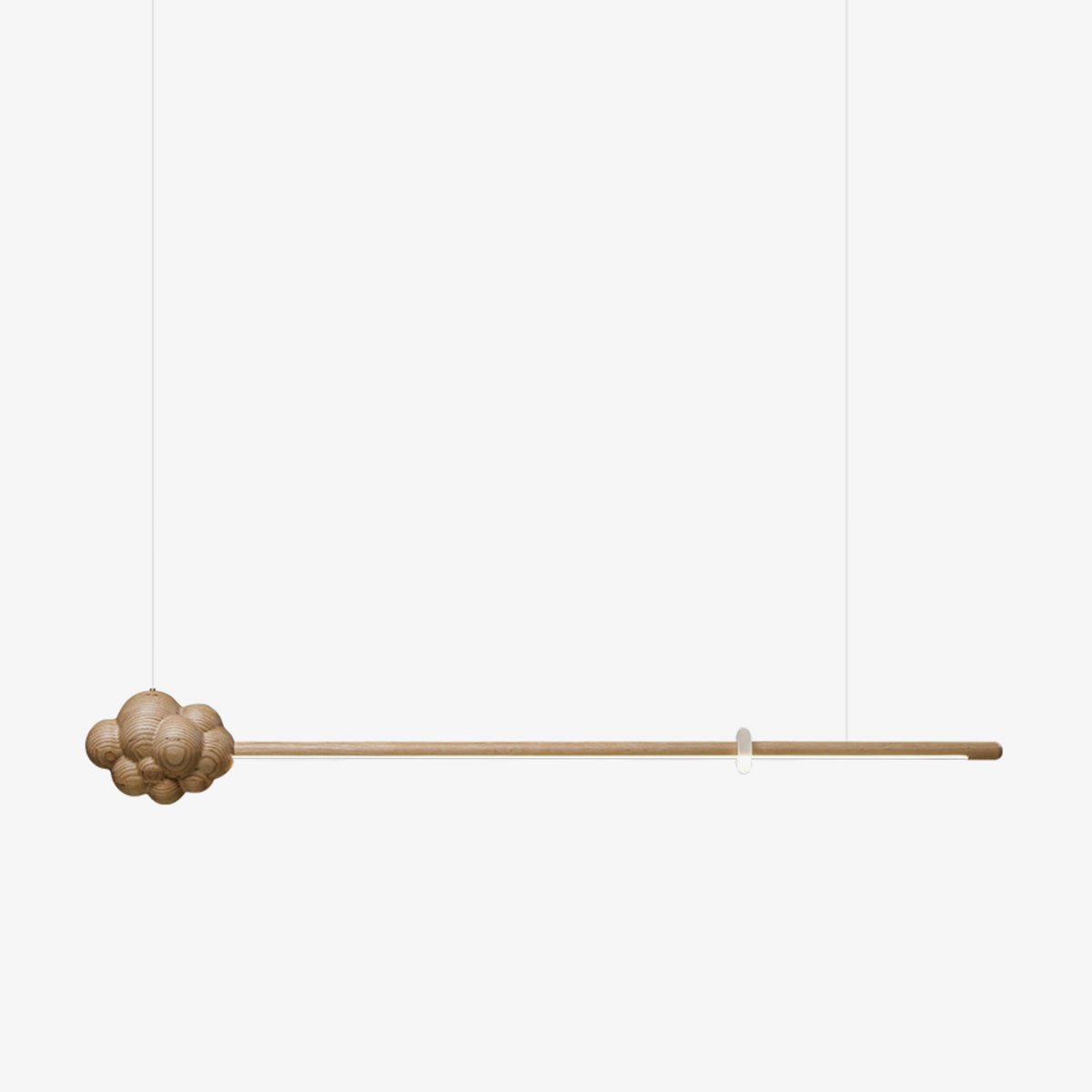 Sylisia lámpara colgante de madera estilo minimalista con palo en forma de nube