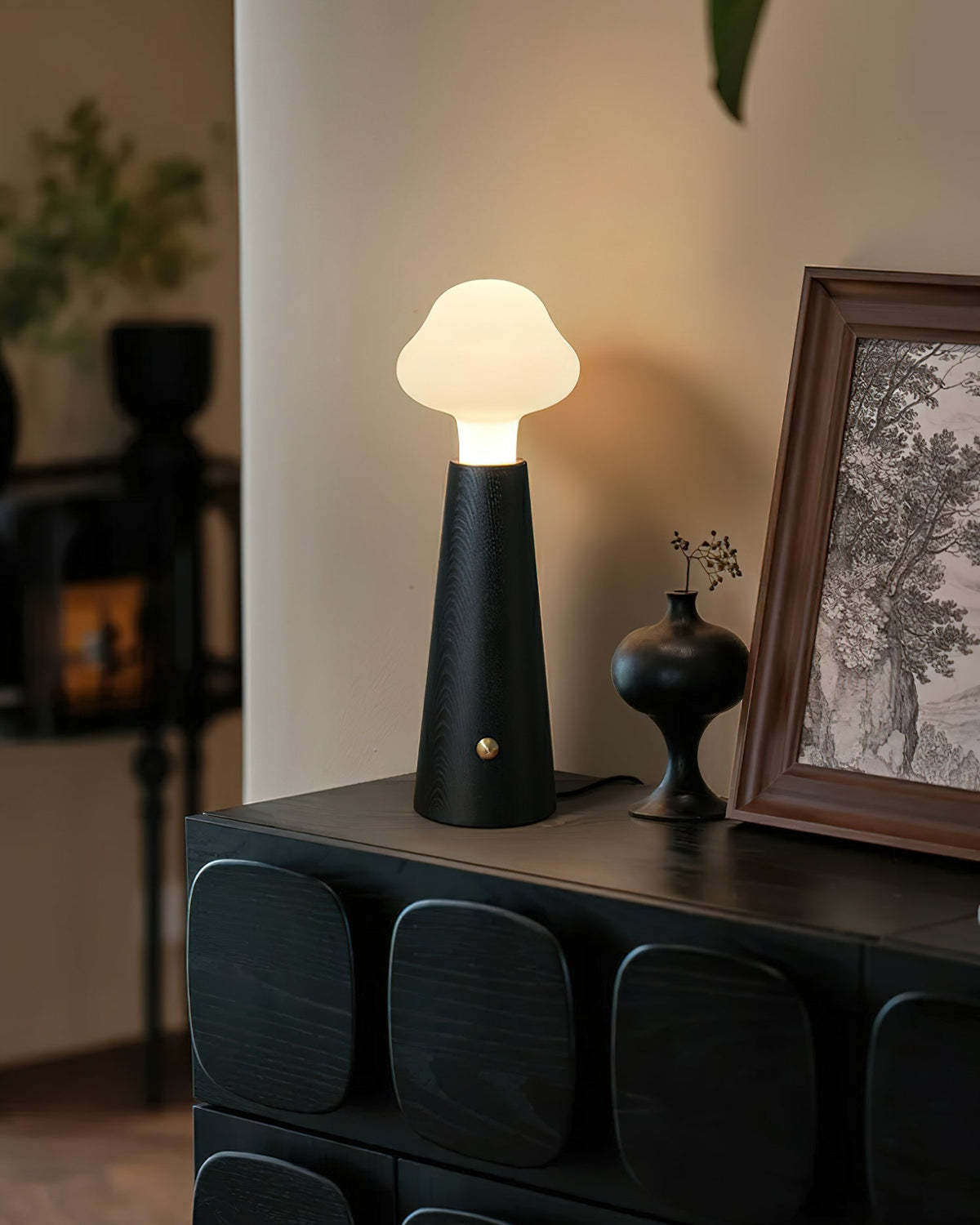 Mushio lámpara de mesa de madera