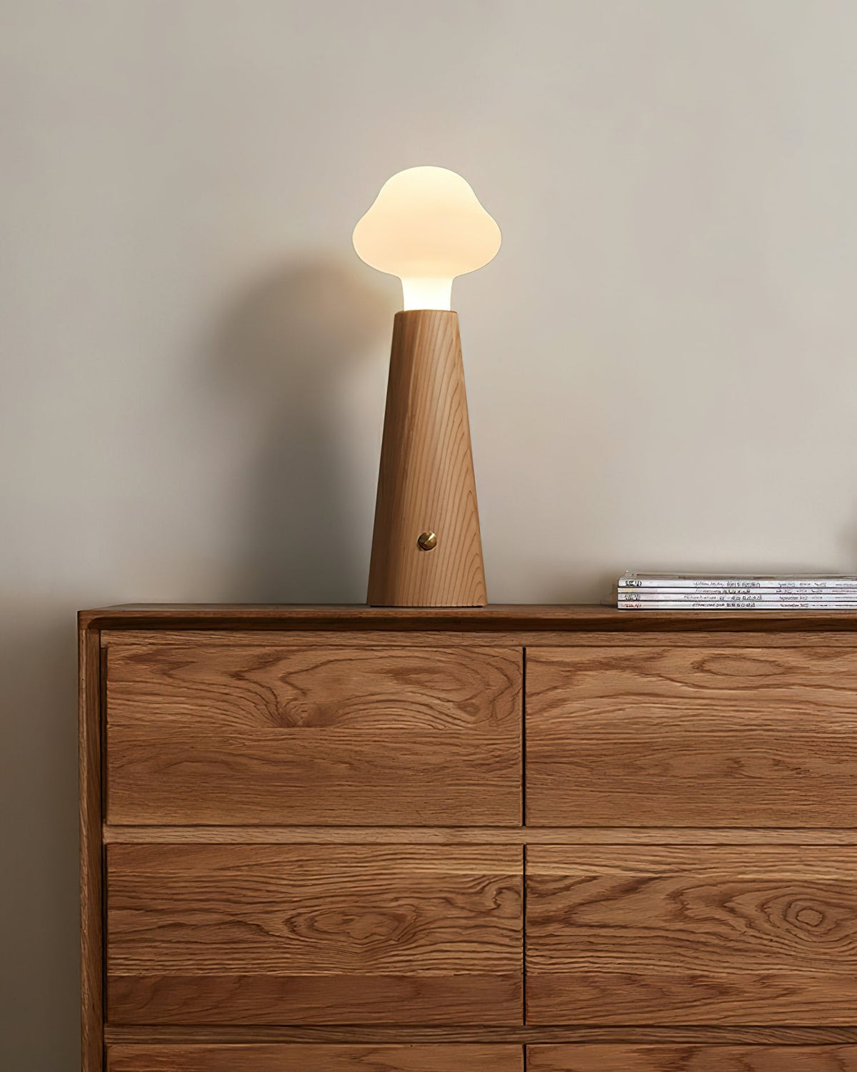 Mushio lámpara de mesa de madera