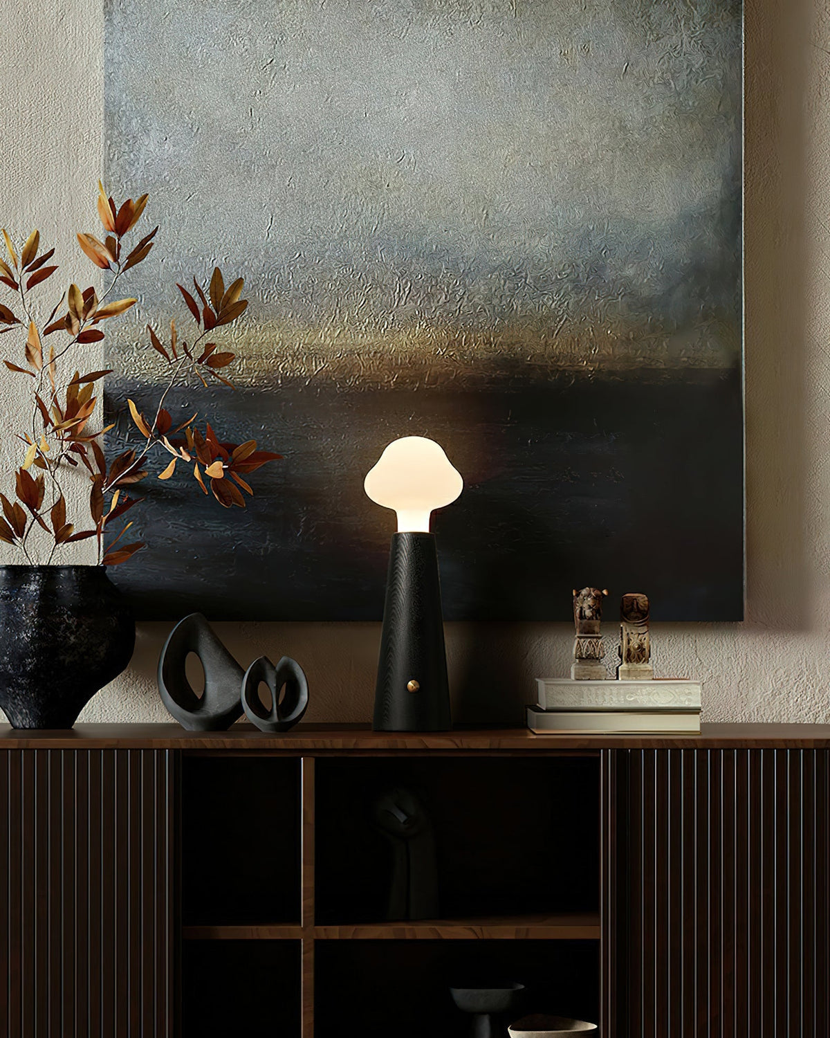 Mushio lámpara de mesa de madera