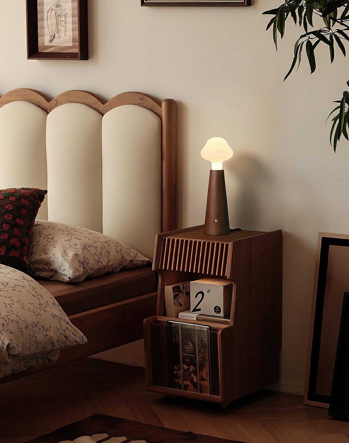 Mushio lámpara de mesa de madera