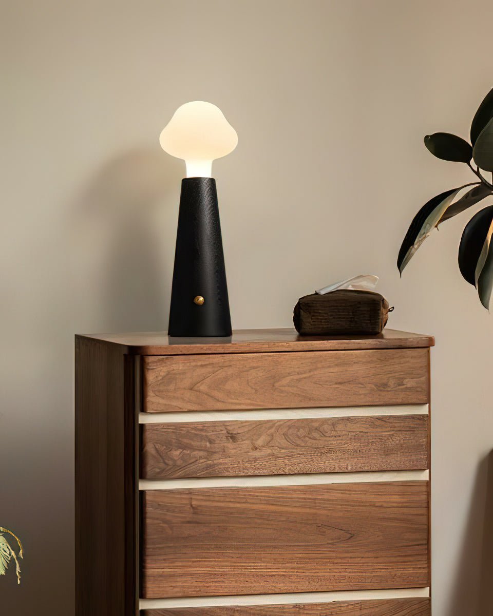 Mushio lámpara de mesa de madera