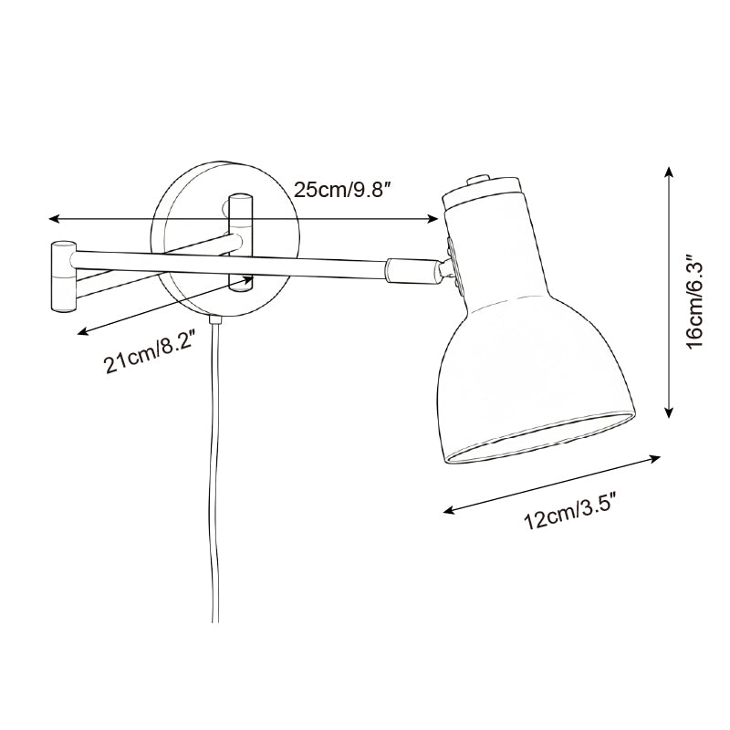 Reneraya aplique de pared regulable con enchufe enchufable