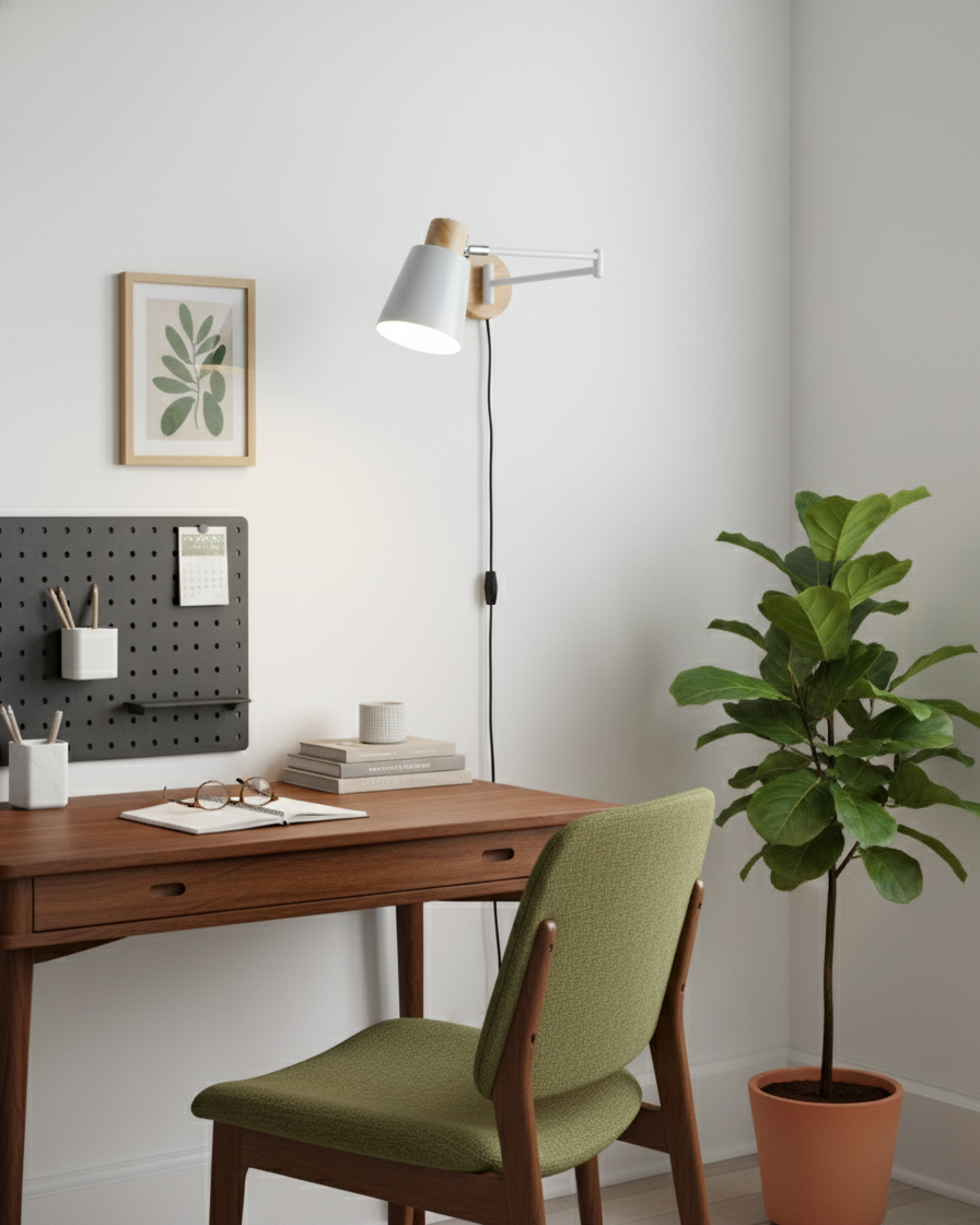 Reneraya aplique de pared regulable con enchufe enchufable