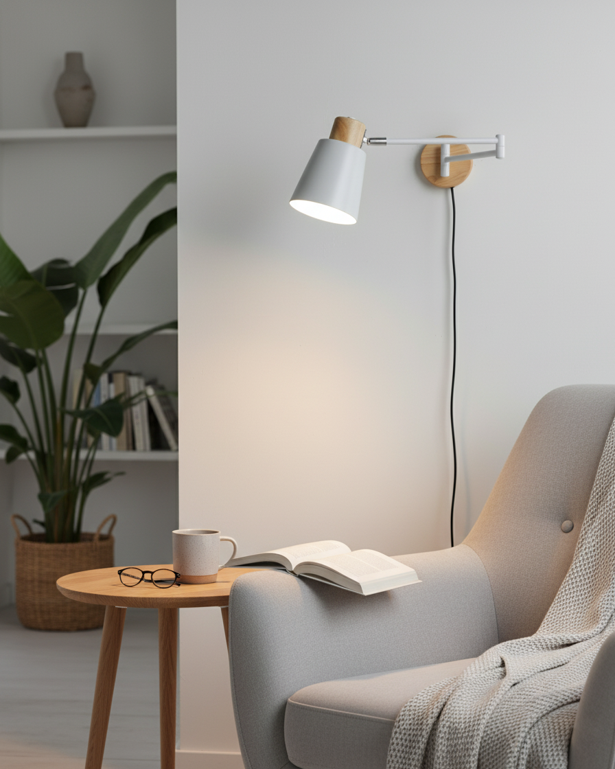 Reneraya aplique de pared regulable con enchufe enchufable