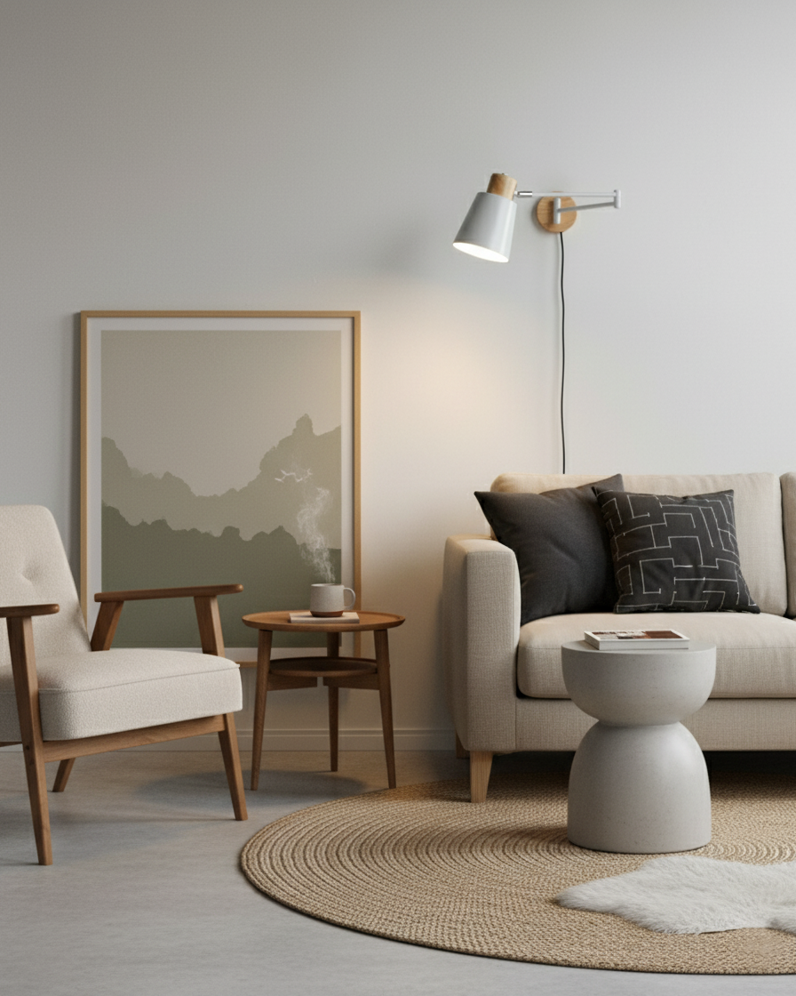 Reneraya aplique de pared regulable con enchufe enchufable