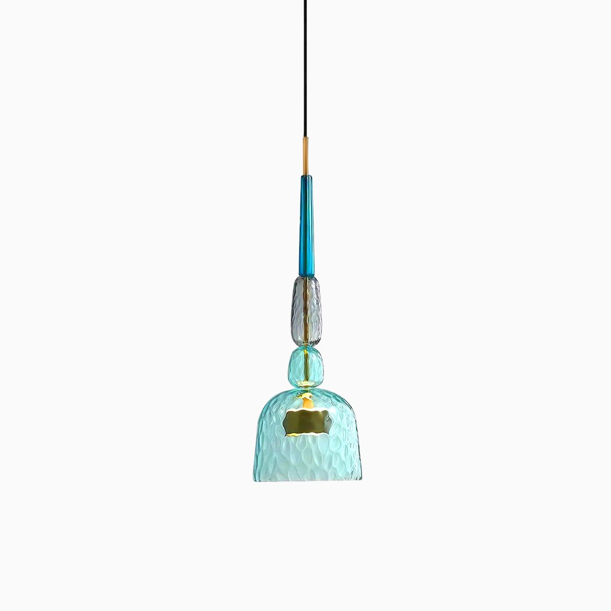Voshan lámpara colgante bohemio de vidrio con mezcla de colores
