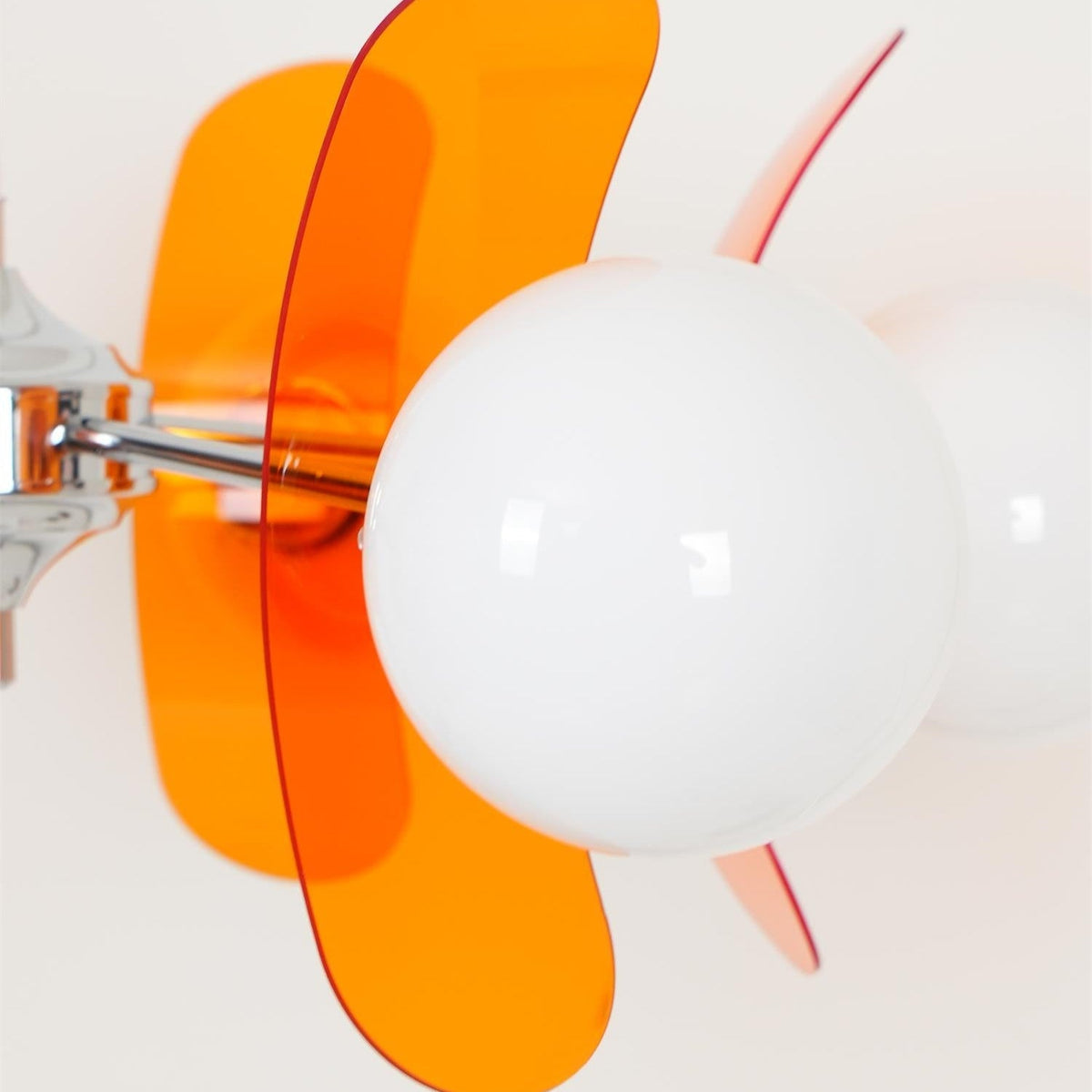 Prism Creativity lámpara de araña Sputnik con vidrio naranja