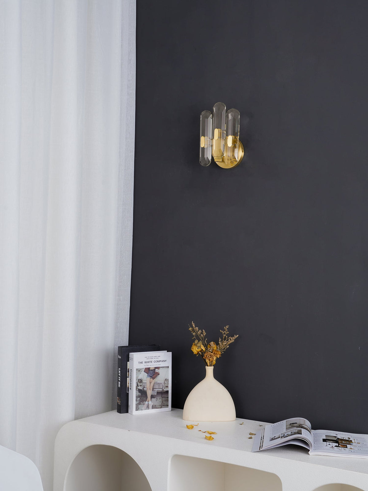 Gevon aplique de pared Postmodern de lujo cristal