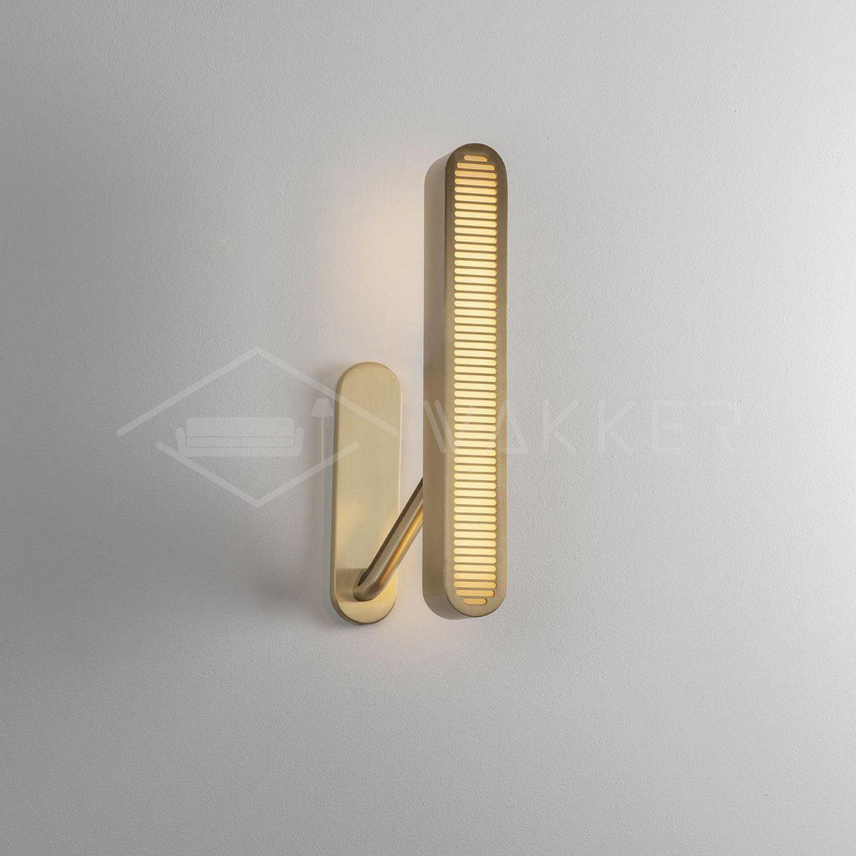 Oriararia aplique de pared latón rejilla ranurada