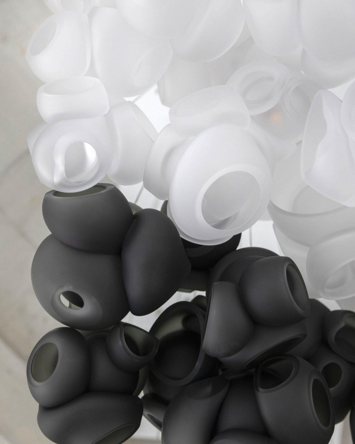 Ursa lámpara colgante Bubbles Cluster con globos de vidrio