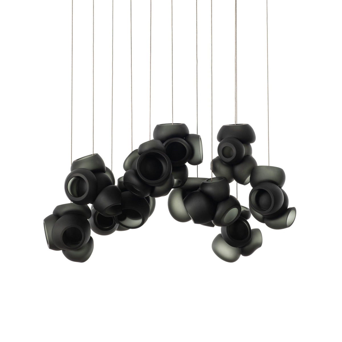 Ursa lámpara colgante Bubbles Cluster con globos de vidrio