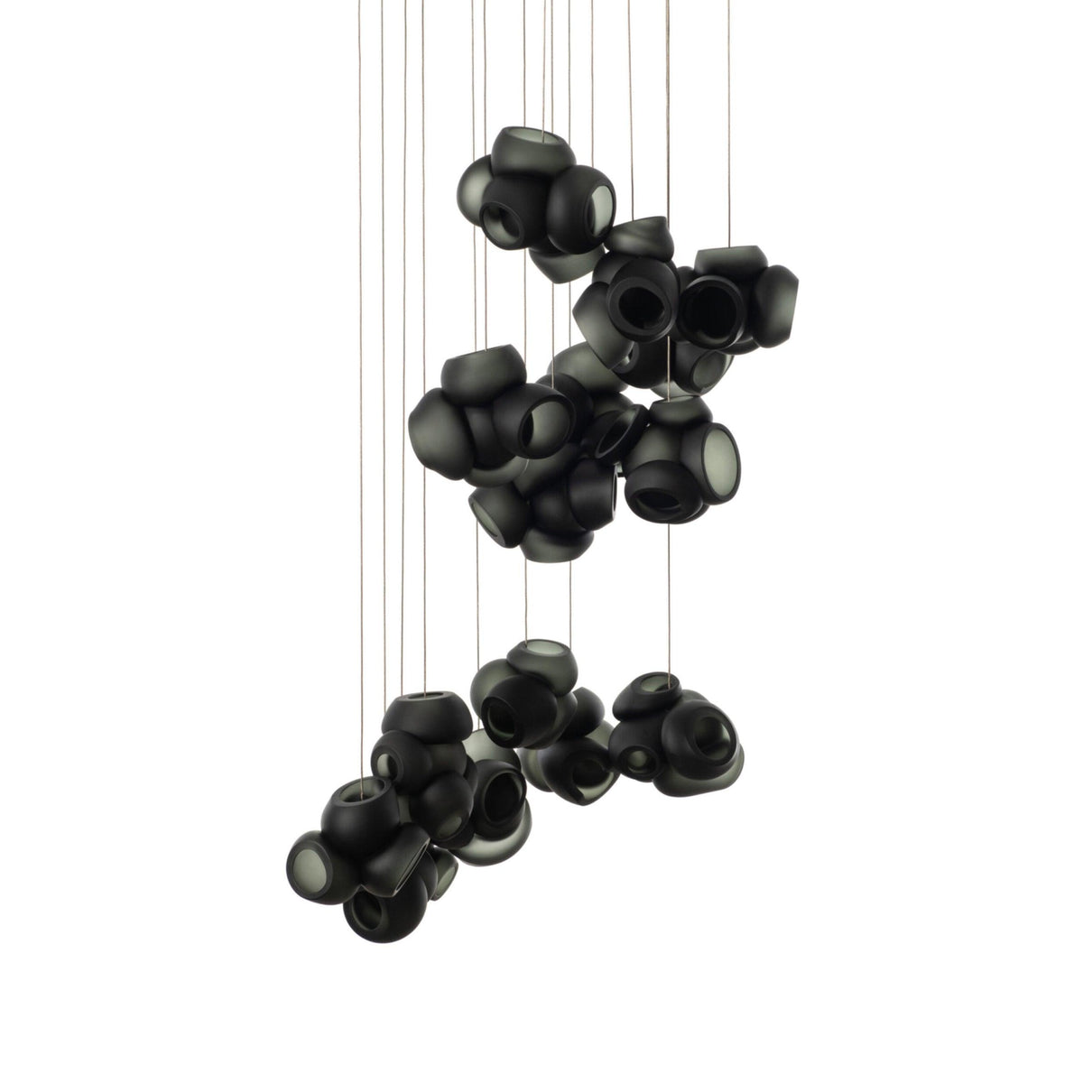 Ursa lámpara colgante Bubbles Cluster con globos de vidrio