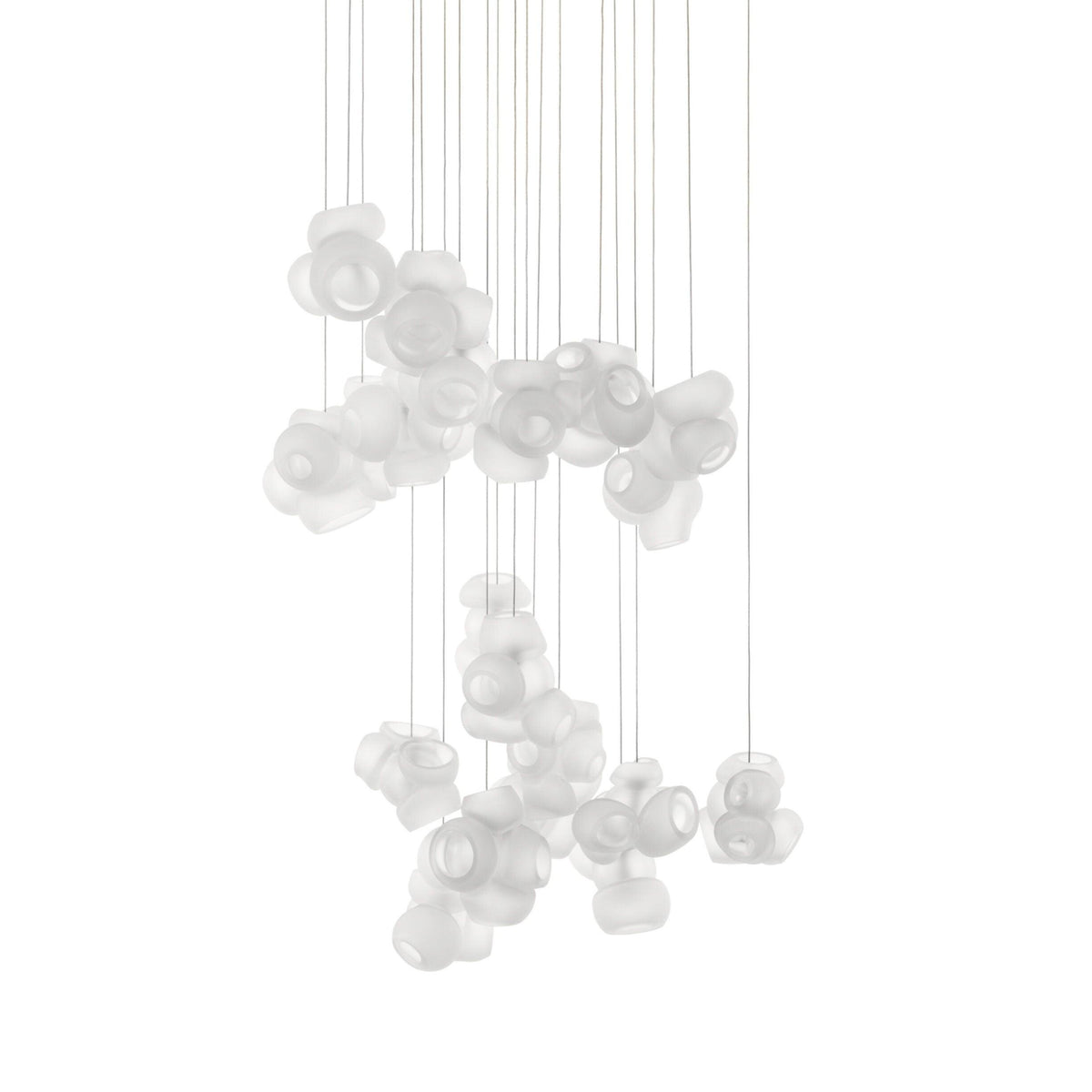 Ursa lámpara colgante Bubbles Cluster con globos de vidrio
