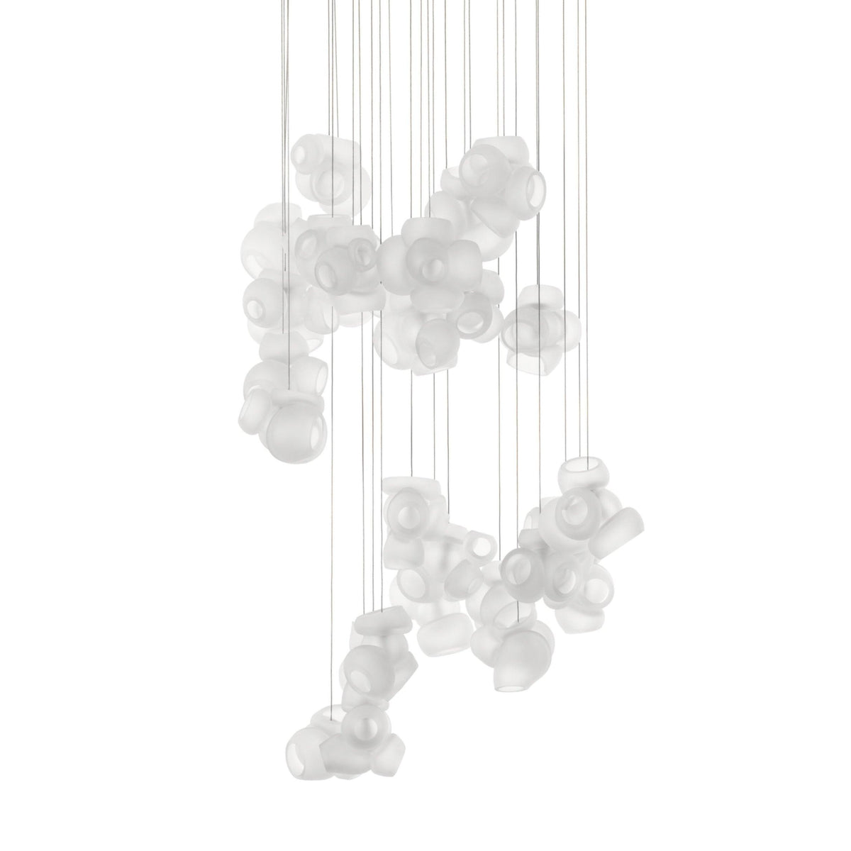 Ursa lámpara colgante Bubbles Cluster con globos de vidrio
