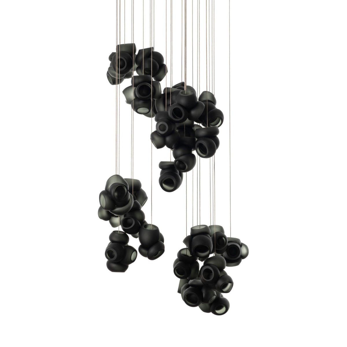 Ursa lámpara colgante Bubbles Cluster con globos de vidrio