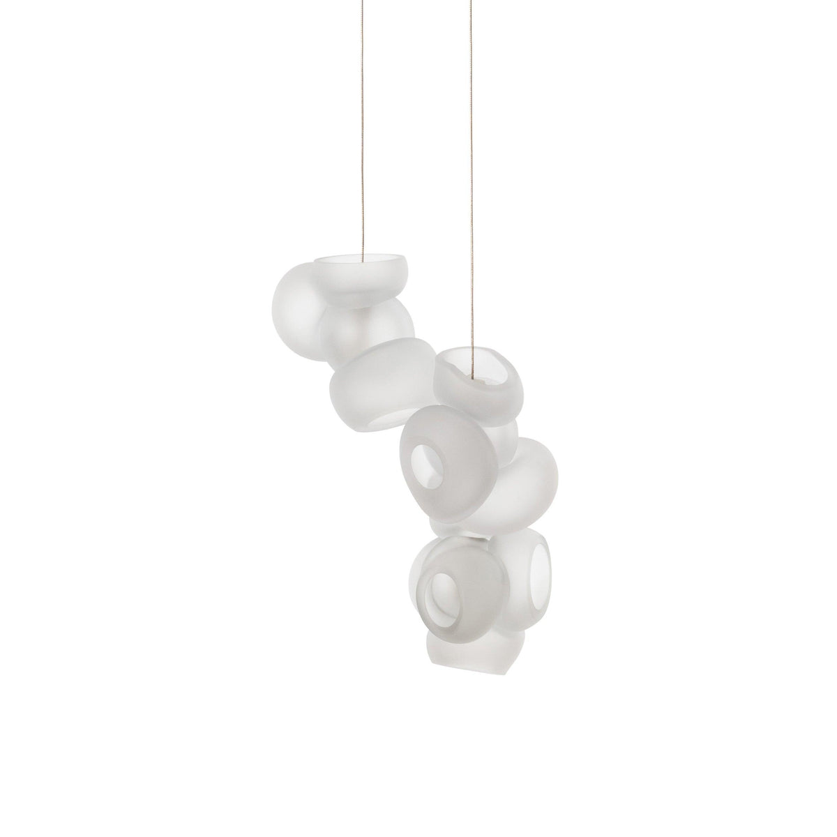 Ursa lámpara colgante Bubbles Cluster con globos de vidrio