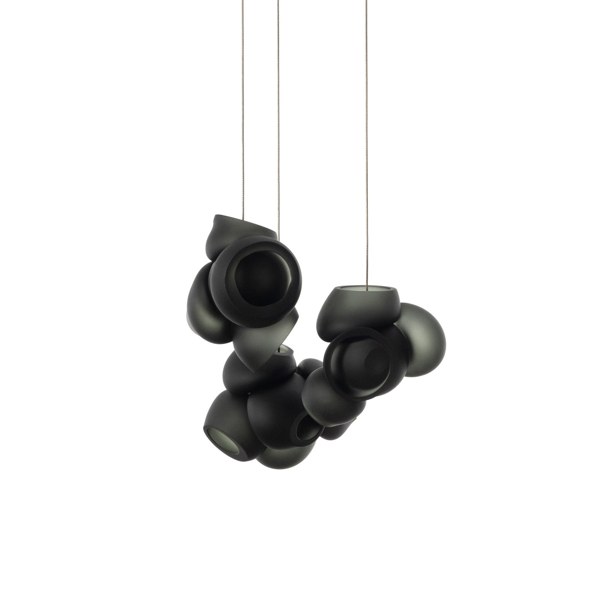 Ursa lámpara colgante Bubbles Cluster con globos de vidrio