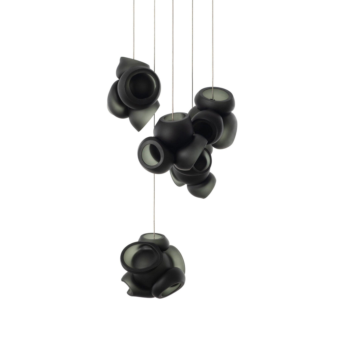 Ursa lámpara colgante Bubbles Cluster con globos de vidrio