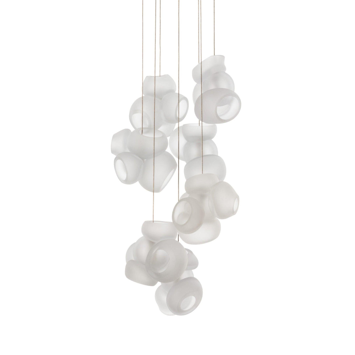 Ursa lámpara colgante Bubbles Cluster con globos de vidrio