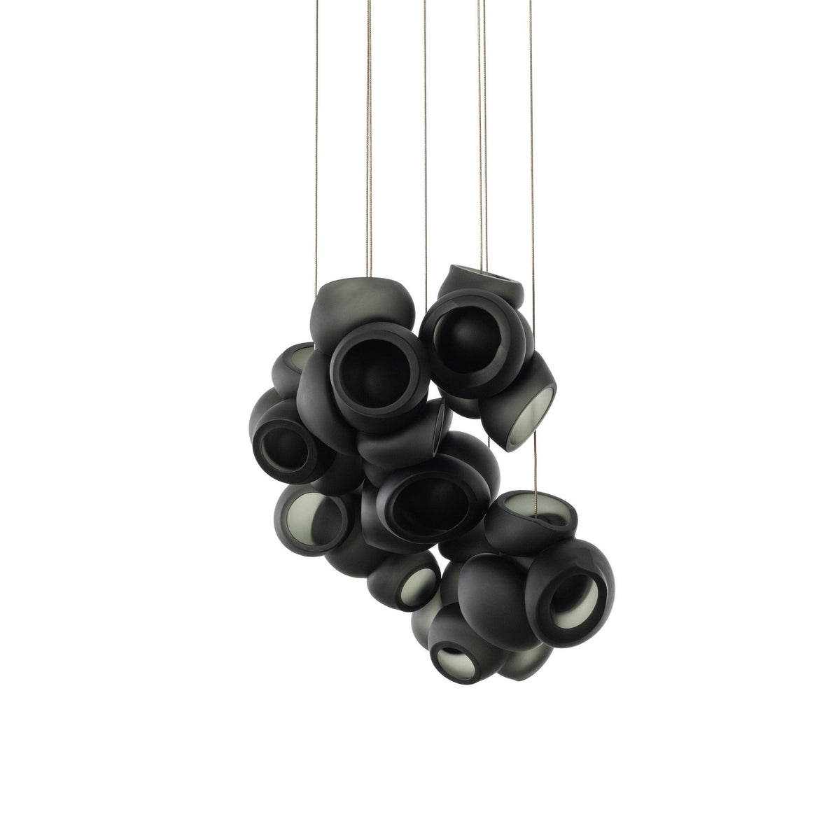 Ursa lámpara colgante Bubbles Cluster con globos de vidrio
