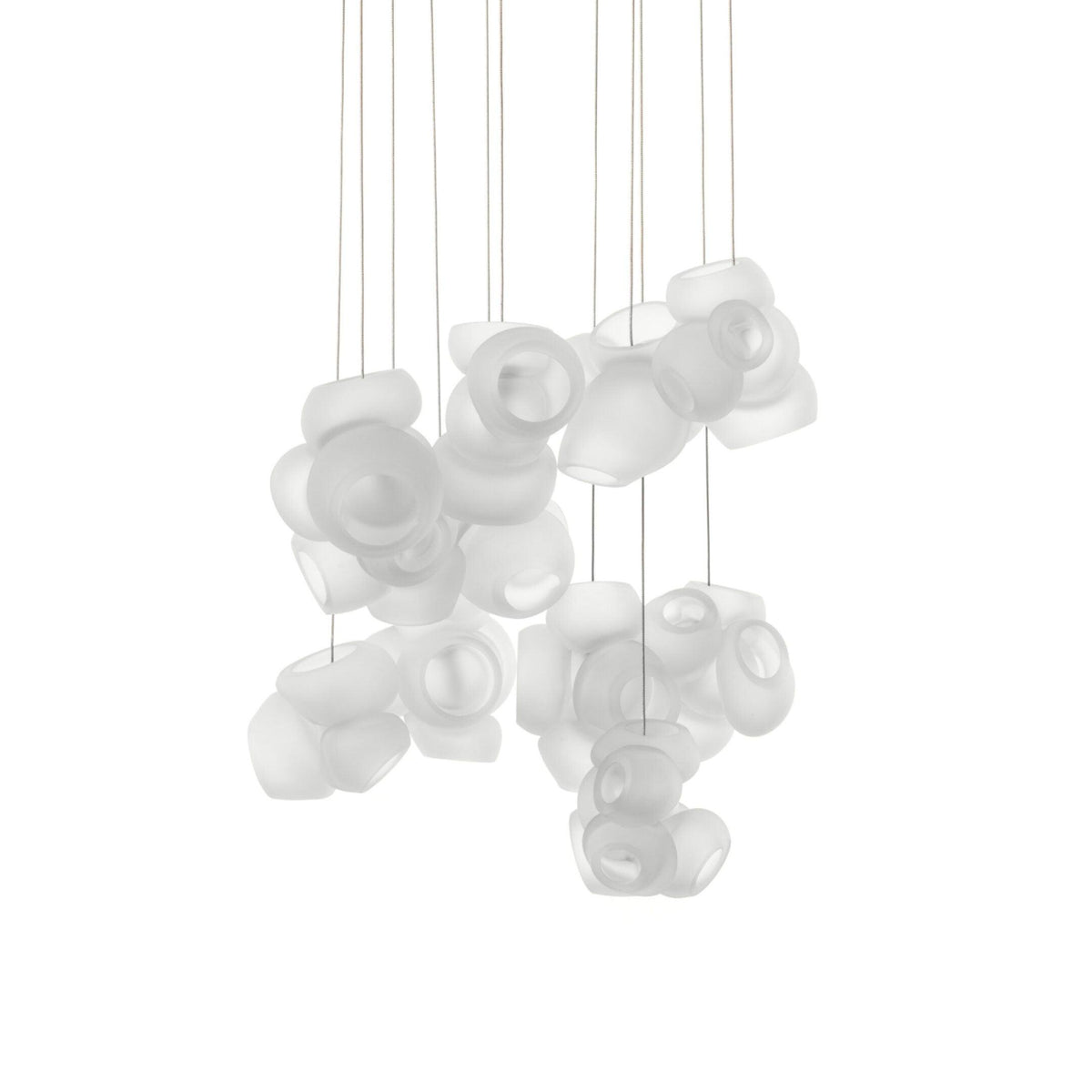 Ursa lámpara colgante Bubbles Cluster con globos de vidrio