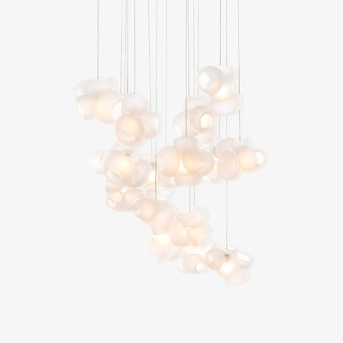 Ursa lámpara colgante Bubbles Cluster con globos de vidrio
