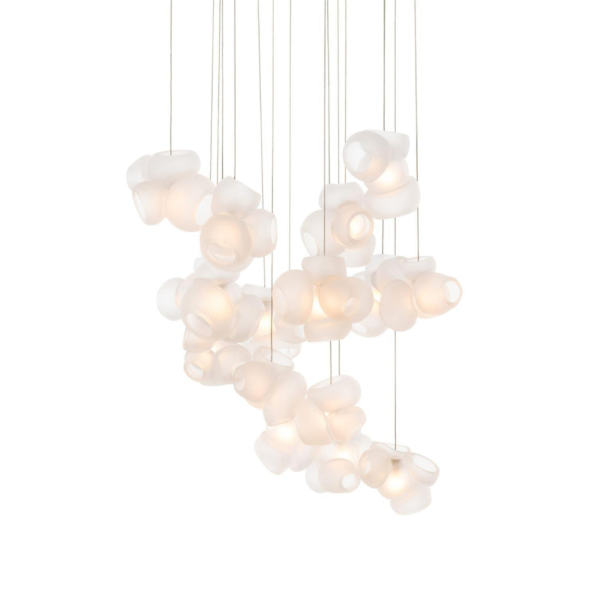 Ursa lámpara colgante Bubbles Cluster con globos de vidrio