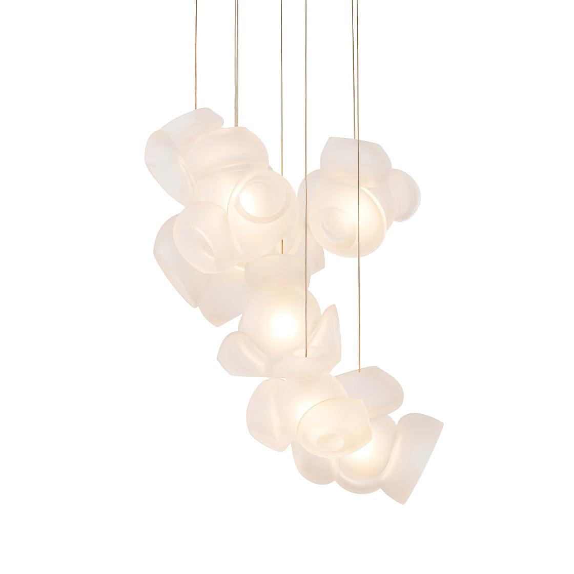 Ursa lámpara colgante Bubbles Cluster con globos de vidrio