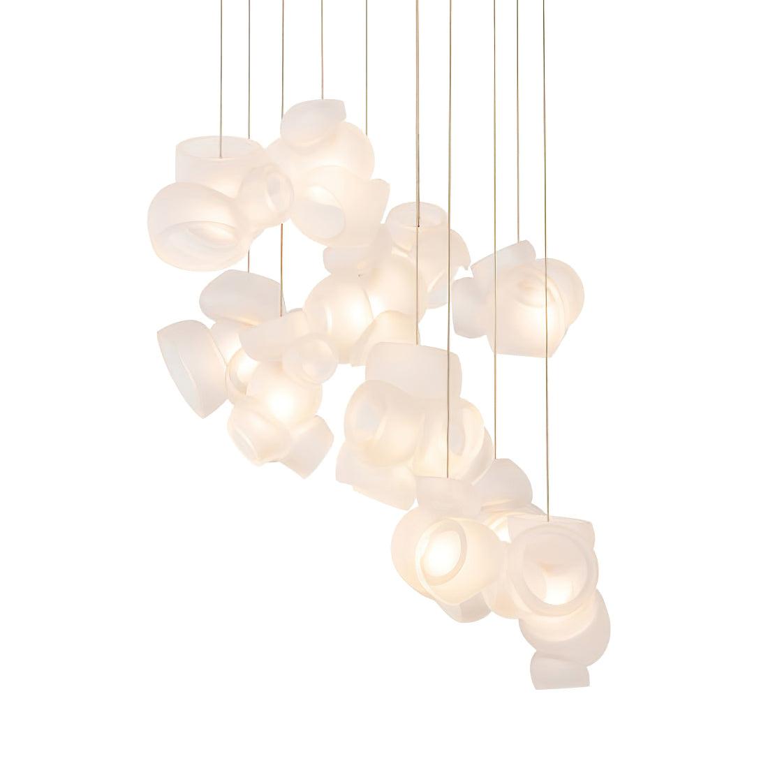 Ursa lámpara colgante Bubbles Cluster con globos de vidrio