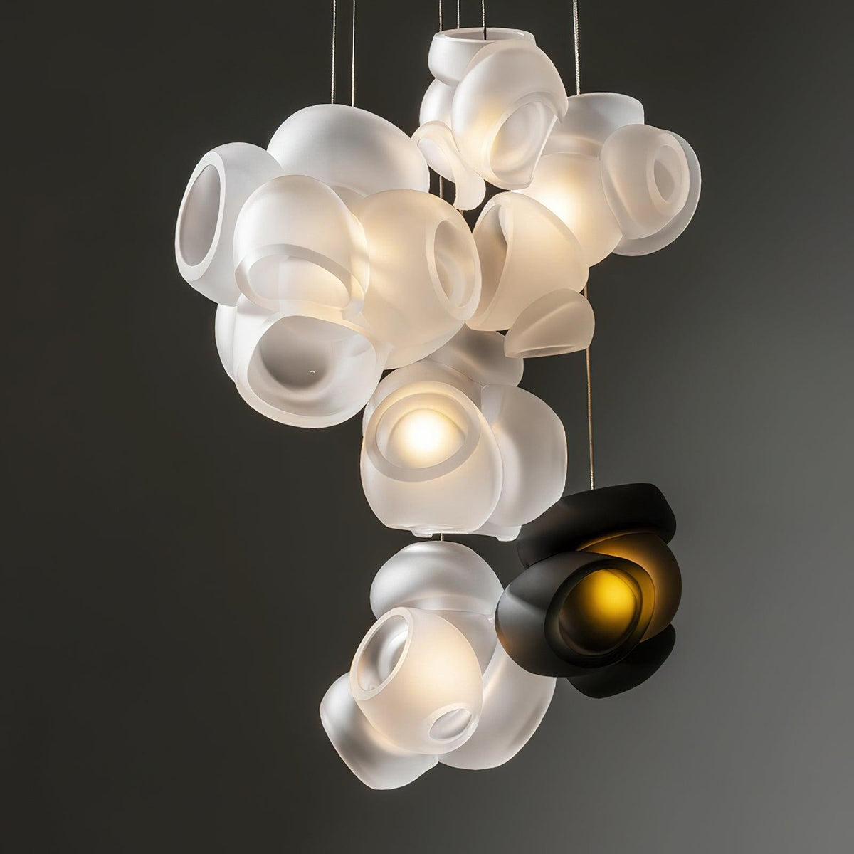 Ursa lámpara colgante Bubbles Cluster con globos de vidrio