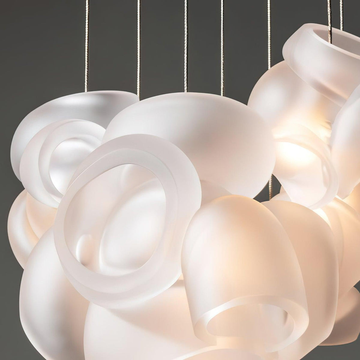 Ursa lámpara colgante Bubbles Cluster con globos de vidrio